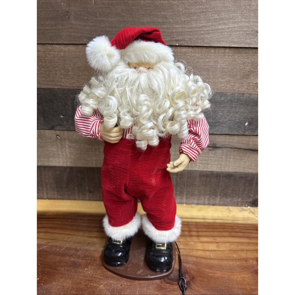 Vintage Jingle Bell Rock Santa Animated Dancing Musical 16" Dillards 1998 In Box